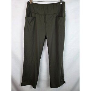Soothfeel Women's Leggings Size XL Green Wide Leg Activewear Workout Pants